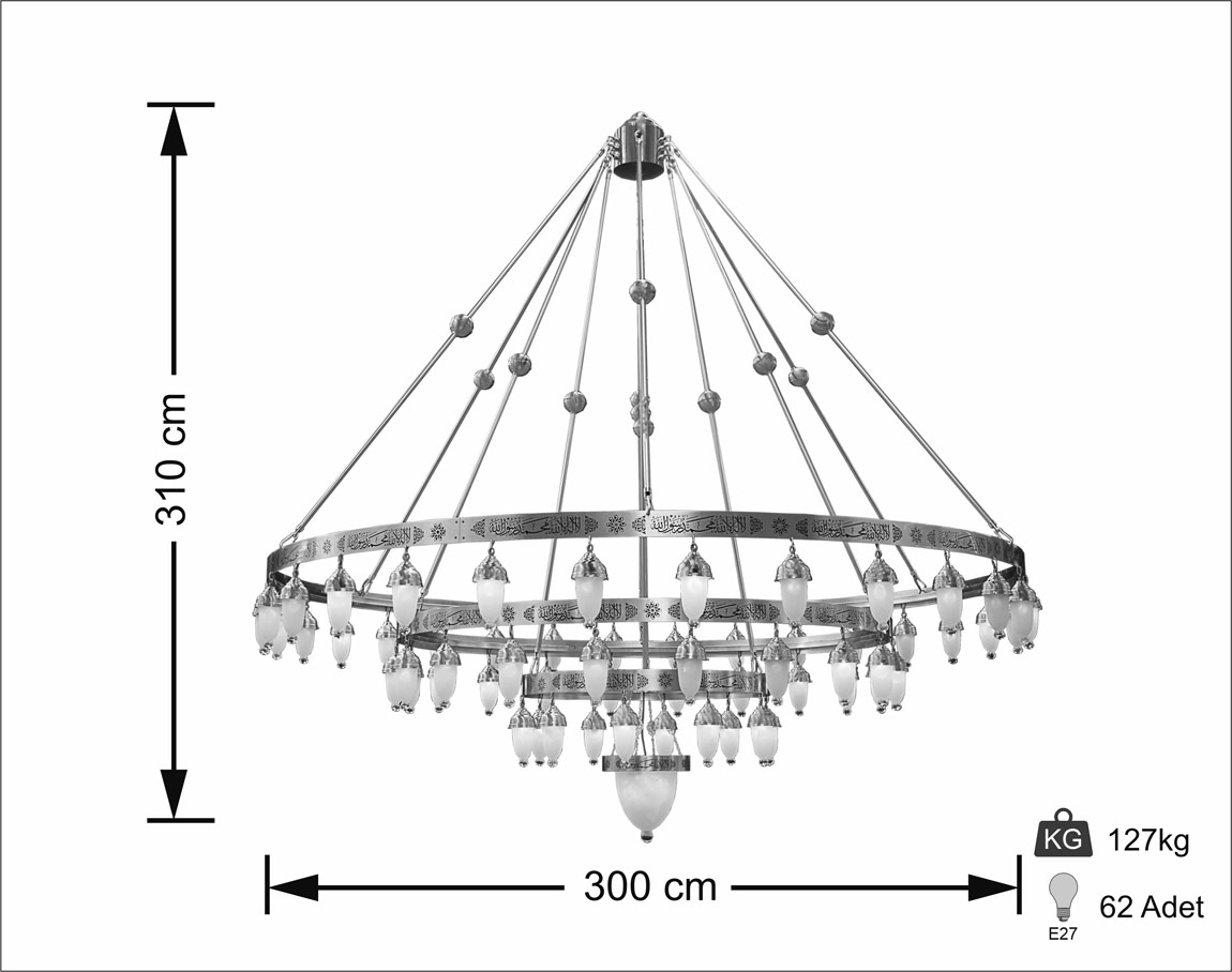 Ayetli Selam Selçuklu Ferforje 300'lük