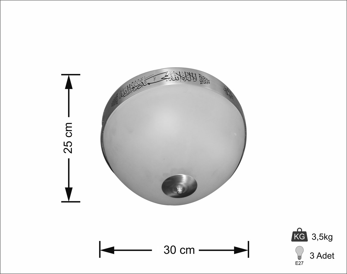 Ayetli Selam Selçuklu Ferforje  Platfonyer